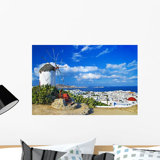 Sunny Beautiful Mykonos Wall Mural