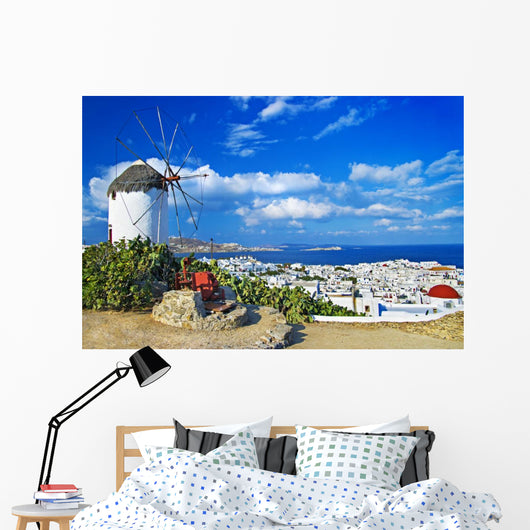 Sunny Beautiful Mykonos Wall Mural