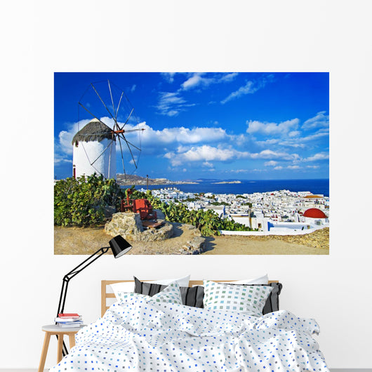 Sunny Beautiful Mykonos Wall Mural