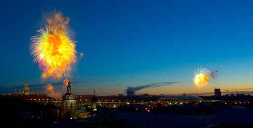 Fireworks Moscow Wall Decal