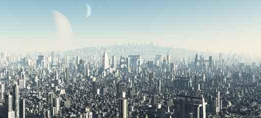 Futuristic Cityscape 2 Wall Decal