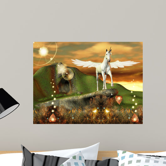 Fantastico Pegaso in Un Mondo Magico Wall Mural