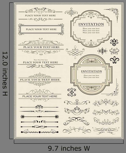 Calligraphic design elements and page decoration Wall Mural