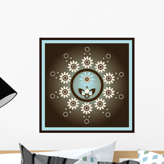 Flower Pattern Decorative Ornament Wall Mural