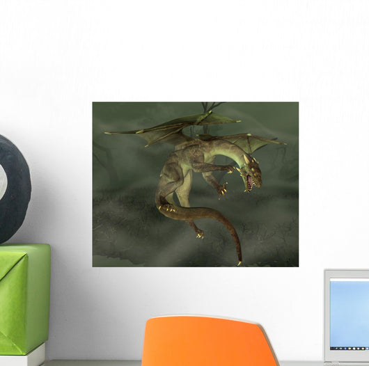 Green Swamp Dragon Wall Mural