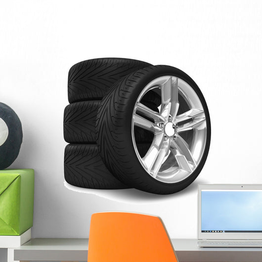 Car Wheels Set Wall Decal