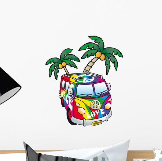 Cool Decals - Hippie Minivan Wall Decal