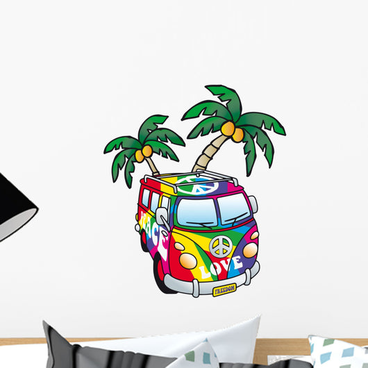 Cool Decals - Hippie Minivan Wall Decal