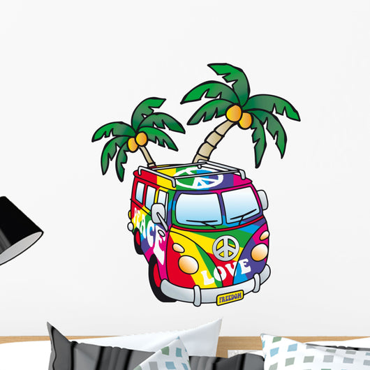 Cool Decals - Hippie Minivan Wall Decal