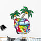 Cool Decals - Hippie Minivan Wall Decal