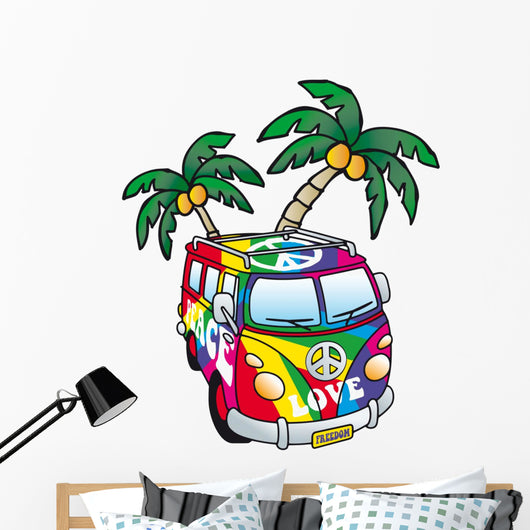 Cool Decals - Hippie Minivan Wall Decal