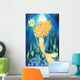 Gold Mermaid with Trident Wall Mural