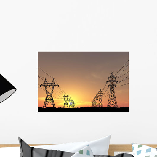 Electric Powerlines Wall Mural