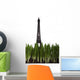 Statue Eiffel Tower Green Wall Decal