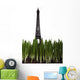 Statue Eiffel Tower Green Wall Decal