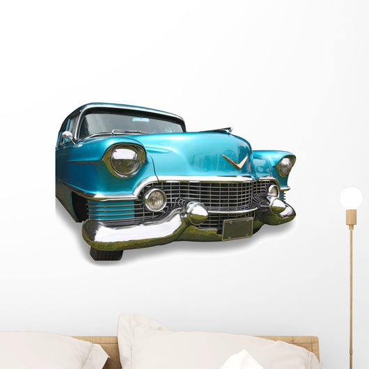 Blue Classic Car White