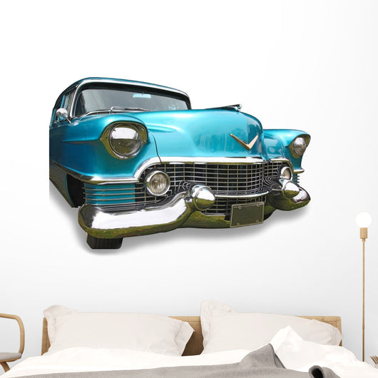 Blue Classic Car White