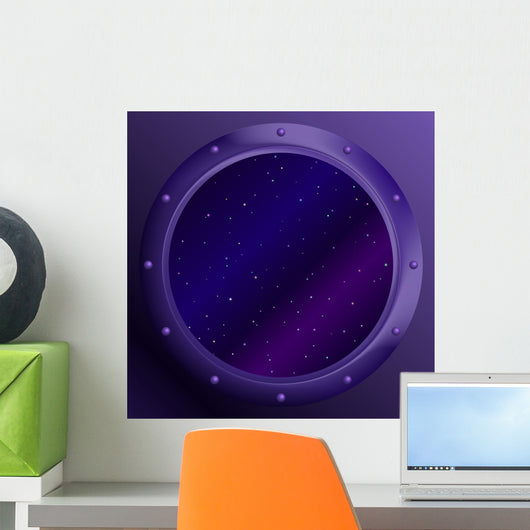 Window With Space Wall Mural