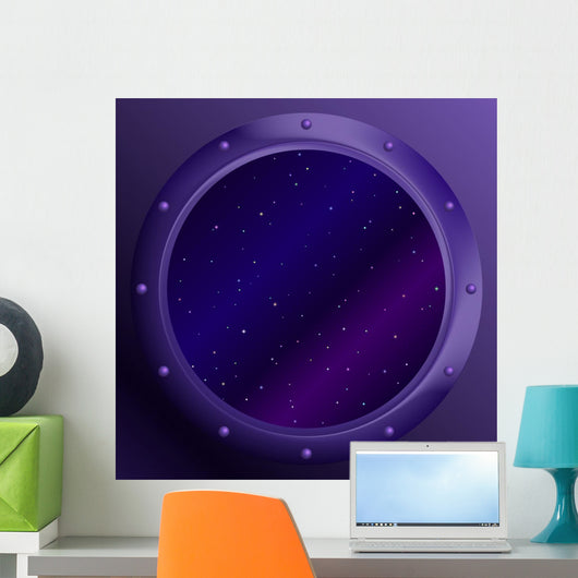Window With Space Wall Mural