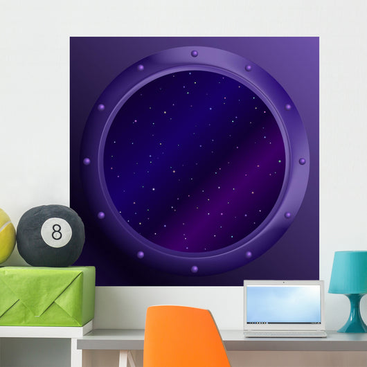 Window With Space Wall Mural