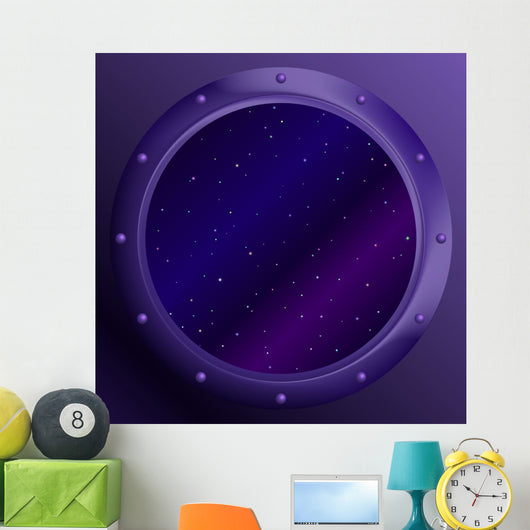 Window With Space Wall Mural