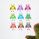 Colourful Owls Wall Decal