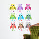 Colourful Owls Wall Decal