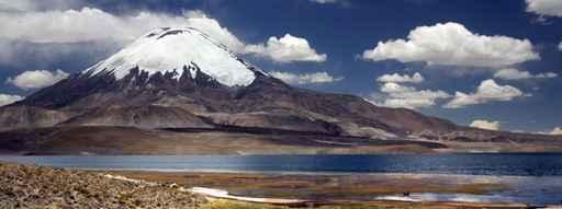 Lake and Volcano Panorama Wall Decal