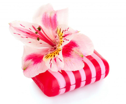 Pink Flower and Soap Wall Decal