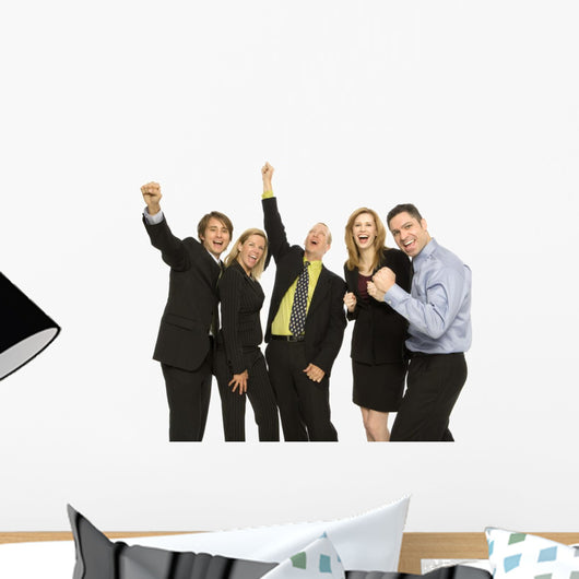 Business People Stand Excited