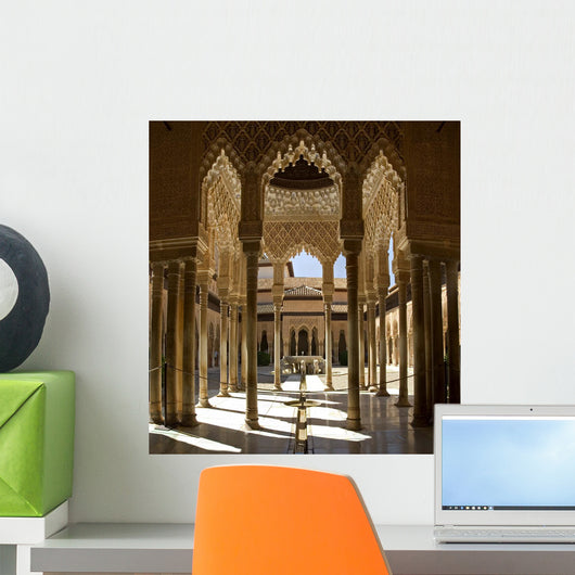 Lion Patio Stitched Image Wall Decal