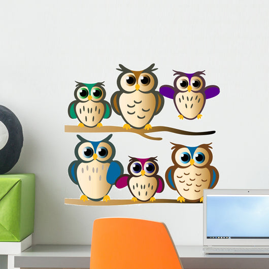 owl family Wall Decal