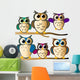 owl family Wall Decal