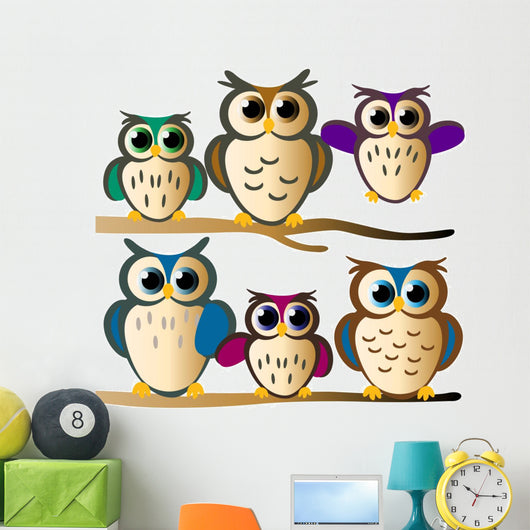 owl family Wall Decal
