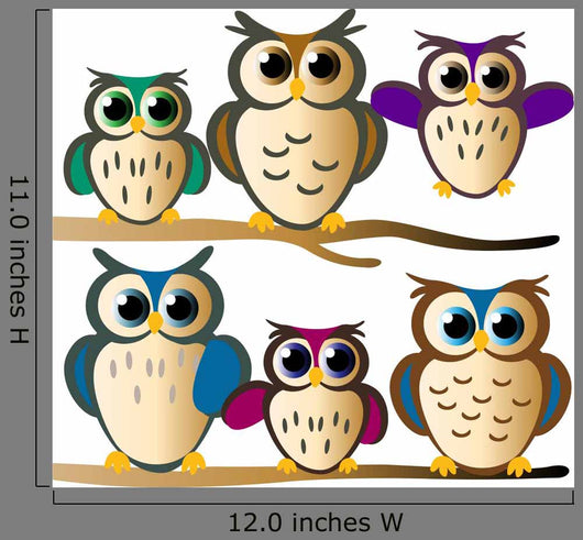 owl family Wall Decal