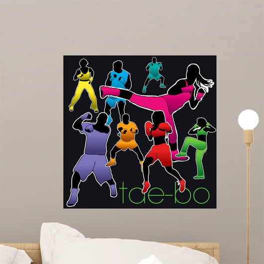 Tae-Bo silhouettes set.02 Wall Mural