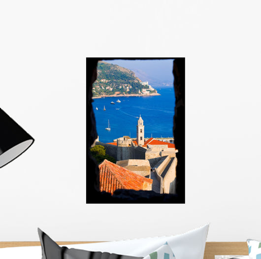 Window and Dubrovnik Croatia