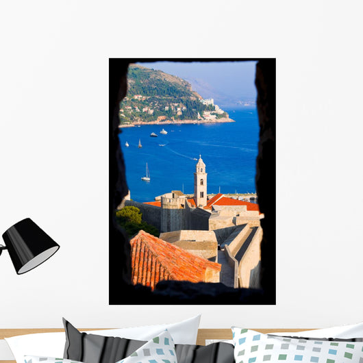 Window and Dubrovnik Croatia