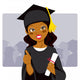 African American Graduate Holding