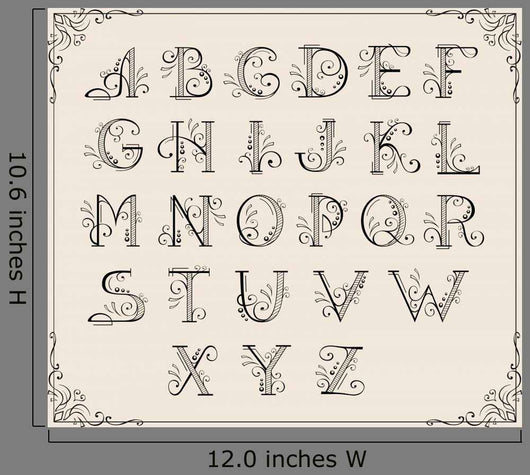 Calligraphic Alphabet Wall Mural