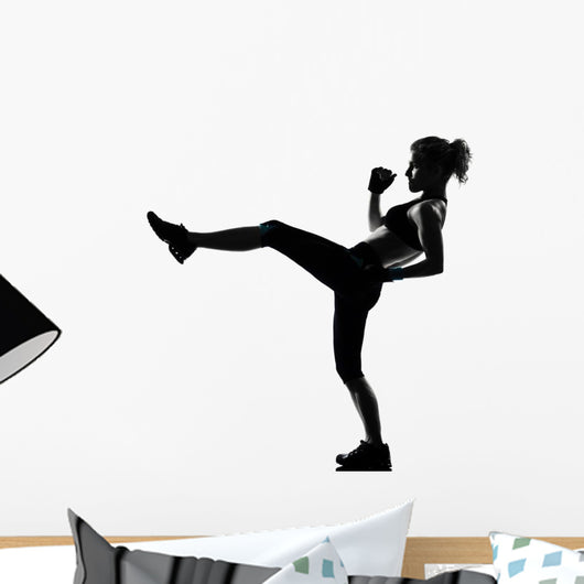 woman workout fitness posture Wall Decal