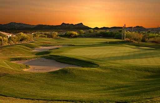 Golf Course Sunset Wall Decal