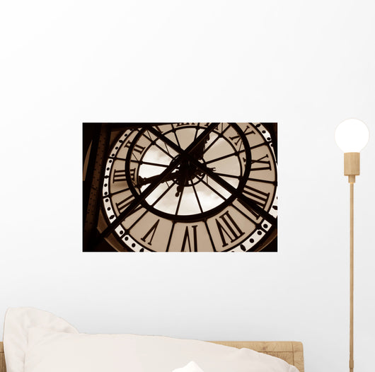 Clock at the Orsay Museum Paris Wall Mural