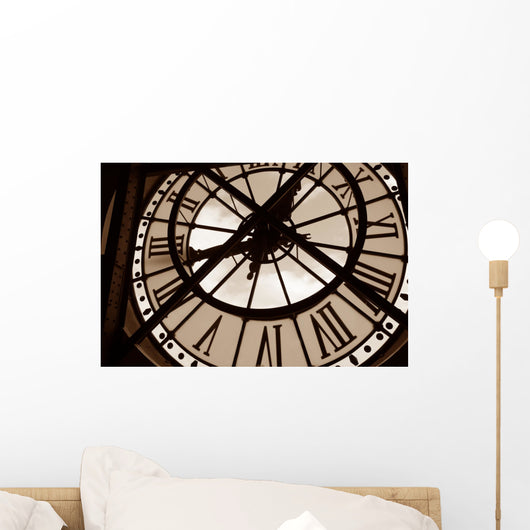 Clock at the Orsay Museum Paris Wall Mural