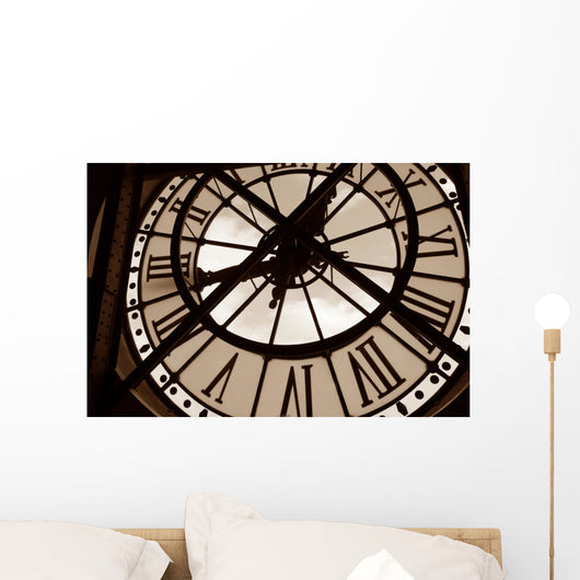 Clock at the Orsay Museum Paris Wall Mural