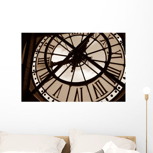 Clock at the Orsay Museum Paris Wall Mural