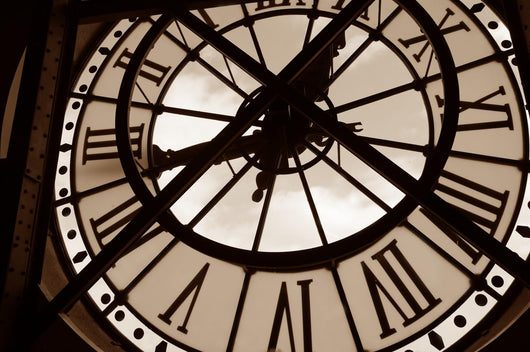 Clock at the Orsay Museum Paris Wall Mural