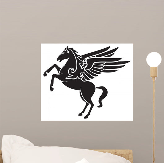Greek Silhouette Pegasus Wall Decal