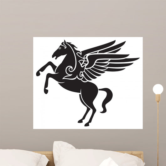 Greek Silhouette Pegasus Wall Decal