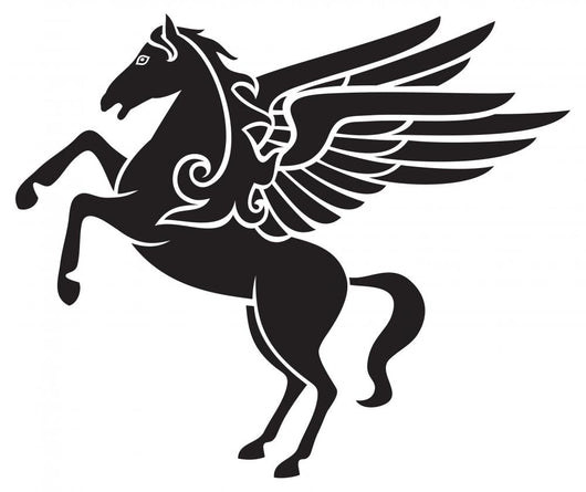 Greek Silhouette Pegasus Wall Decal